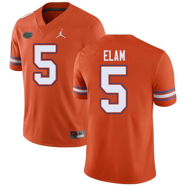 Jordan Brand Men #5 Kaiir Elam Florida Gators College Football Jerseys Orange